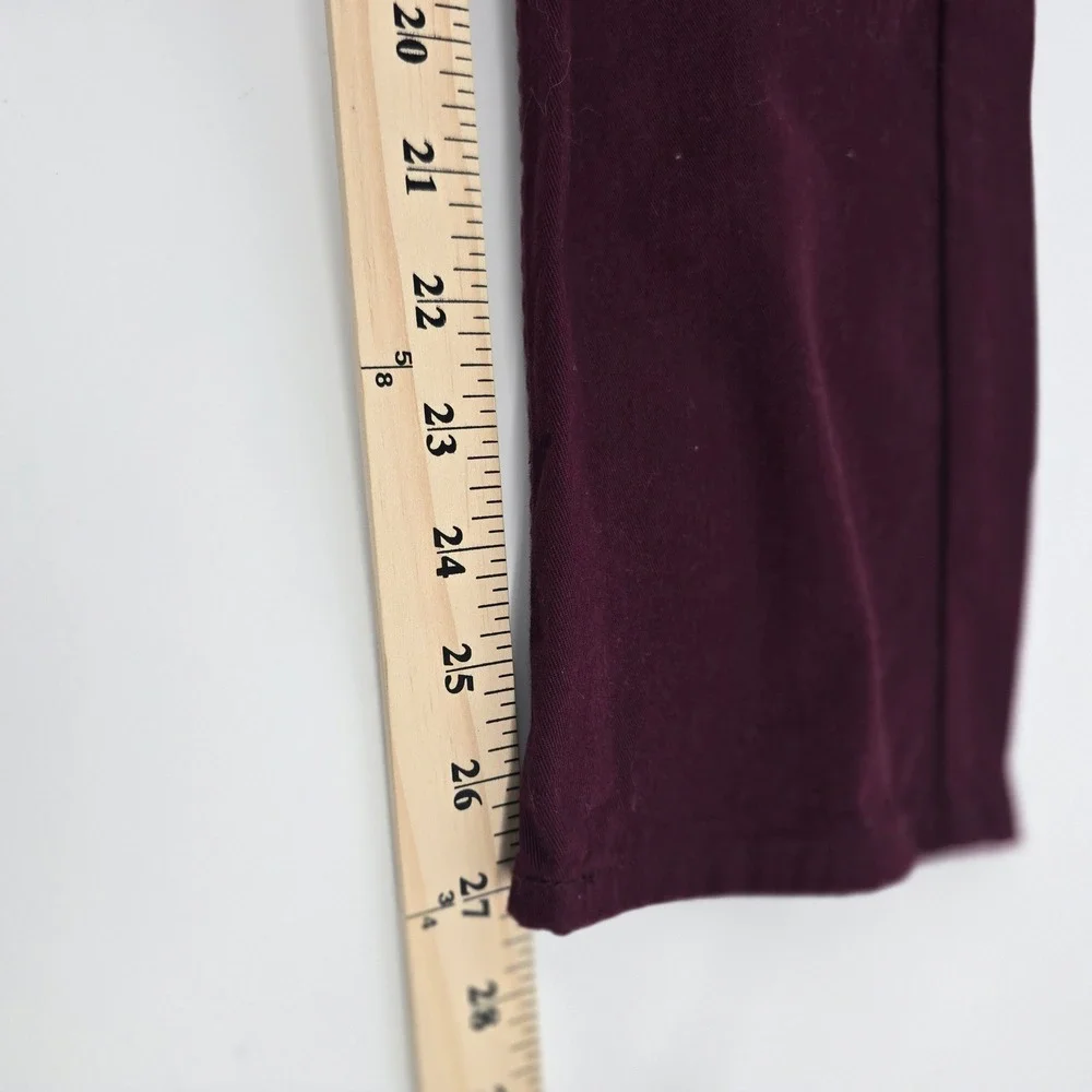 Levis Chino Pants Mens 32x27 Burgundy Straight Leg Cotton Twill Casual Trousers